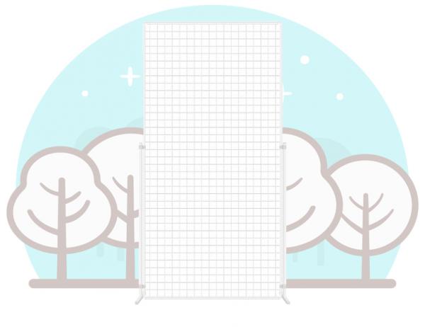 메쉬망 진열대 900 [화이트]