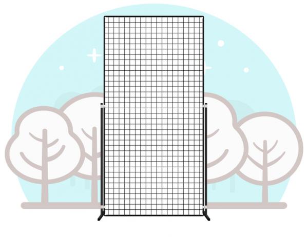 메쉬망 진열대 900 [블랙]