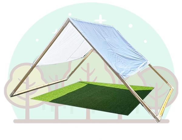 큰 우드 텐트  [4.5mX3m]