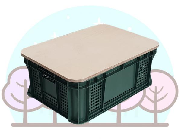 밀크 박스 테이블 [그린 1단]