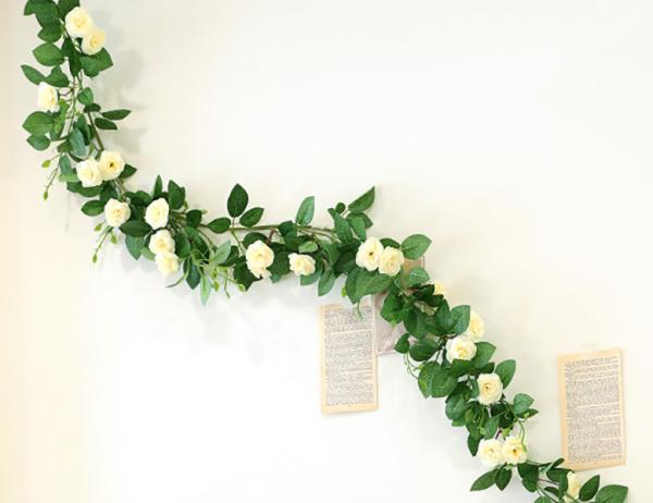 플리마켓 전용 백장미 넝쿨 [8줄기]